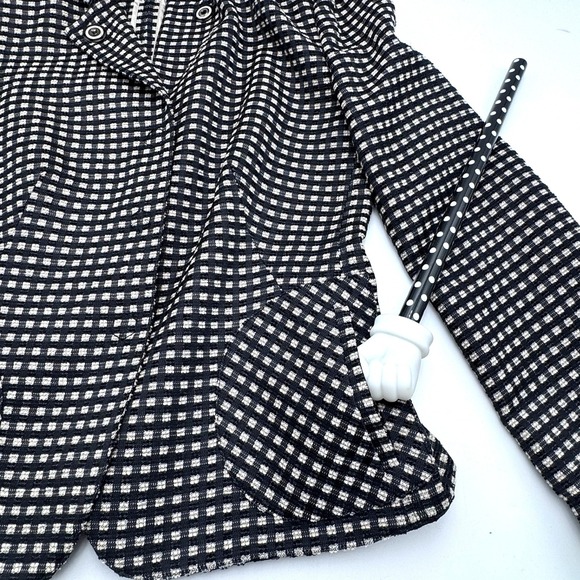 Armani Collezioni Black and White Windowpane Blazer - Picture 3 of 10